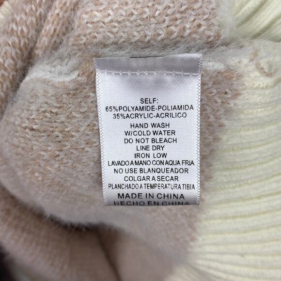 Listicle Fuzzy Sweater Knit Mock Neck Sweater Pullover Long Sleeve Soft Large - Picture 8 of 9